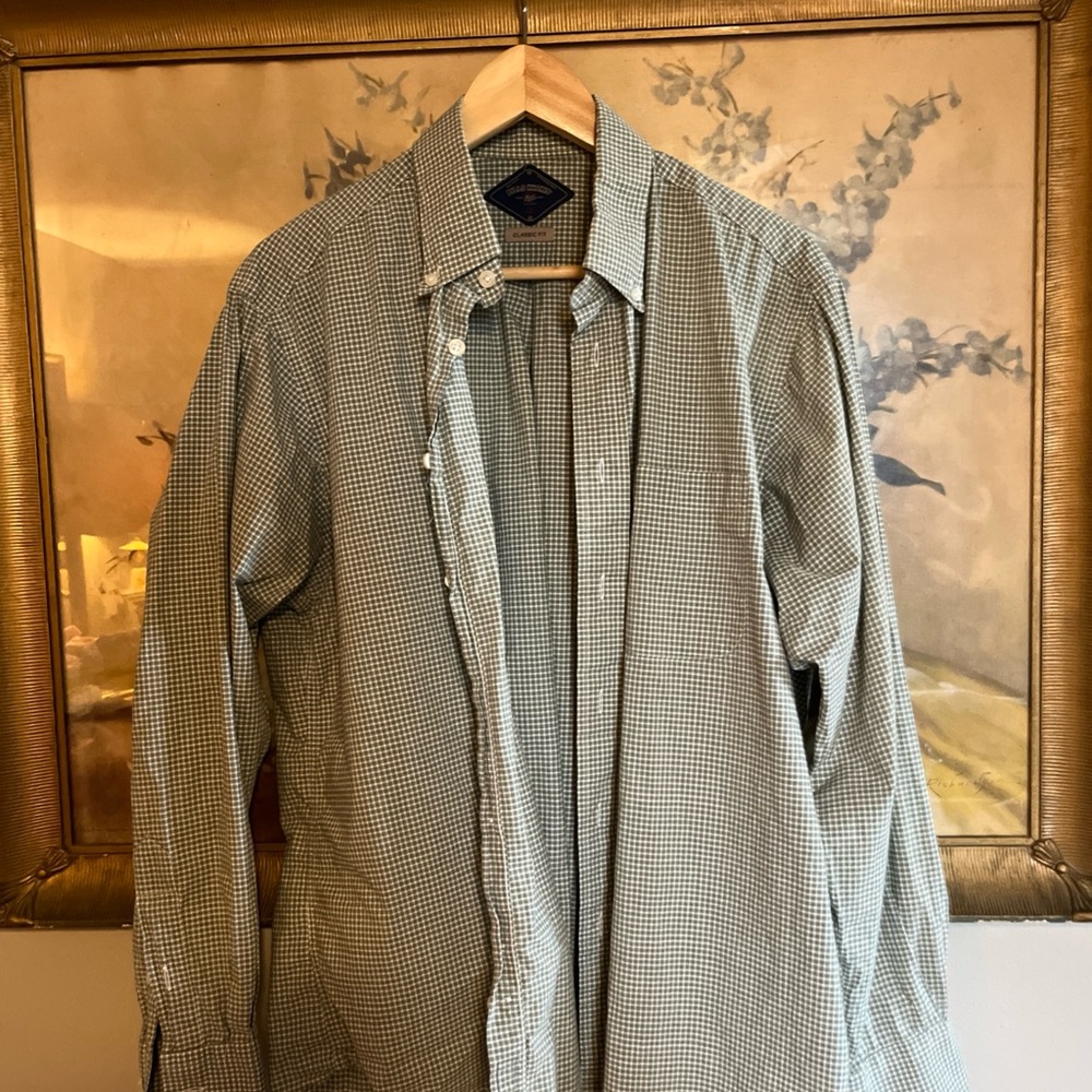 Bill’s‎ Khakis Green Button Down Classic Fit Shirt L